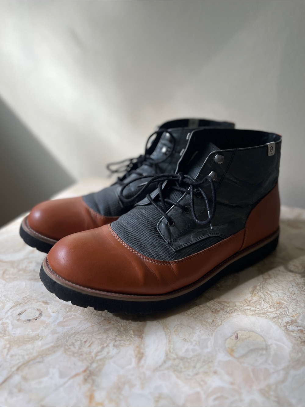 Tyvek upper THE UT.LAB Argonaut Brown and Gunmetal Chukka Boot Rare Discontinued